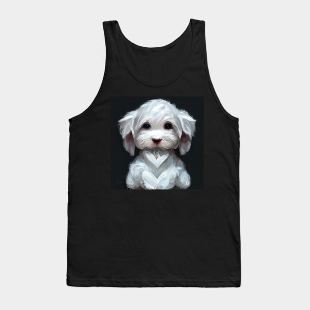 maltese, dog, puppy, lovely, I love animals Tank Top by AnnaMartaFoley